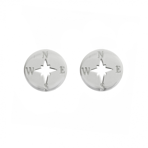 Pendientes rosa de los vientos Plata de Ley 2