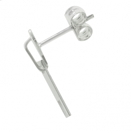 Pendientes cremallera Plata de Ley