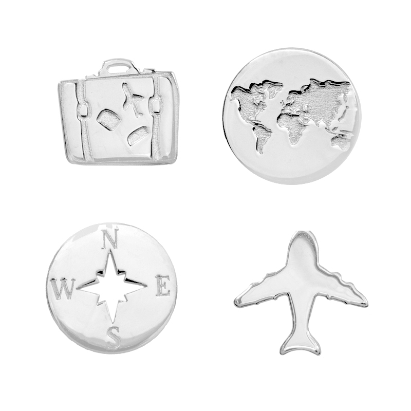 Set pendientes viajes Plata de Ley