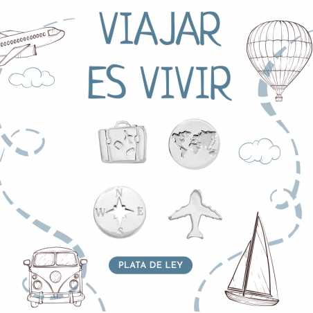 Set pendientes viajes Plata de Ley