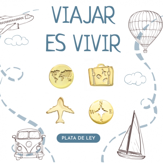 Set pendientes viajes Plata de Ley