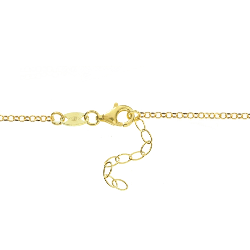 Collar mariposa dorada Plata de Ley