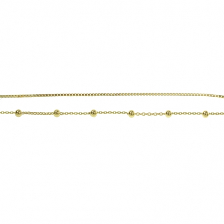 Collar doble dorado Plata de Ley