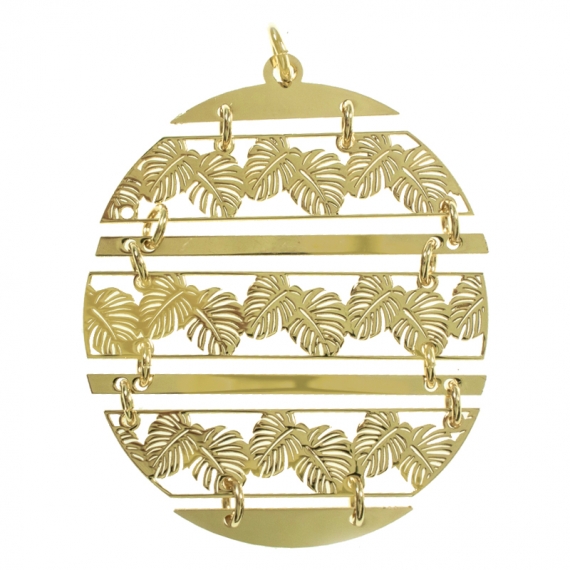 Collar dorado hojas costilla de Adán 2