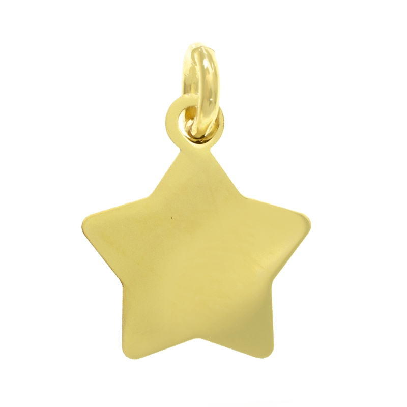 Collar dorado estrella Plata de Ley