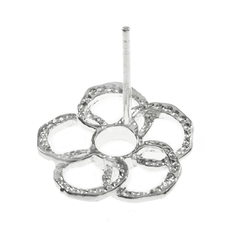 Pendientes flor Plata de Ley