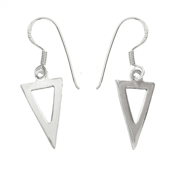Pendientes triángulo Plata de Ley