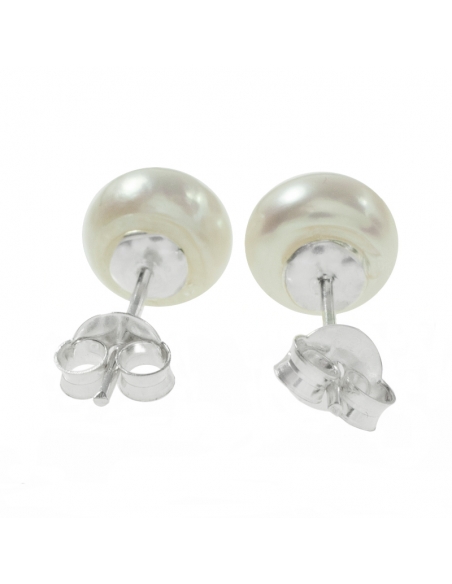 Pendientes perla Plata de Ley