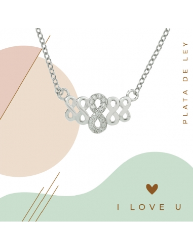 Gargantilla 5 infinitos Plata de Ley