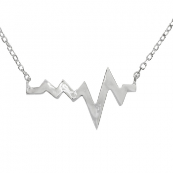 Collar electrocardiograma Plata de Ley