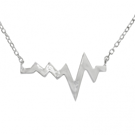 Collar electrocardiograma Plata de Ley