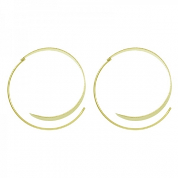Aros asimétricos chapados en Oro