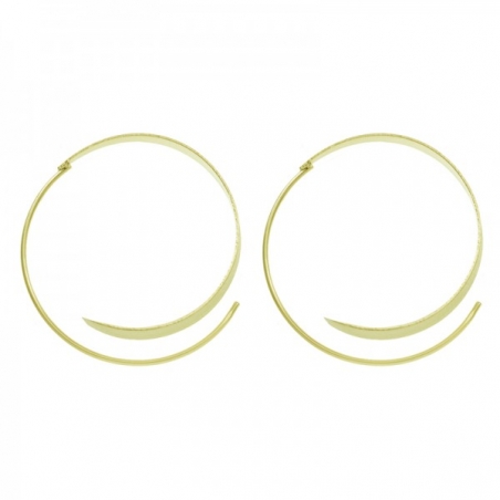 Aros asimétricos chapados en Oro