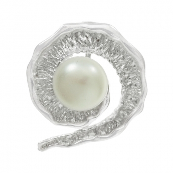 Colgante espiral con perla