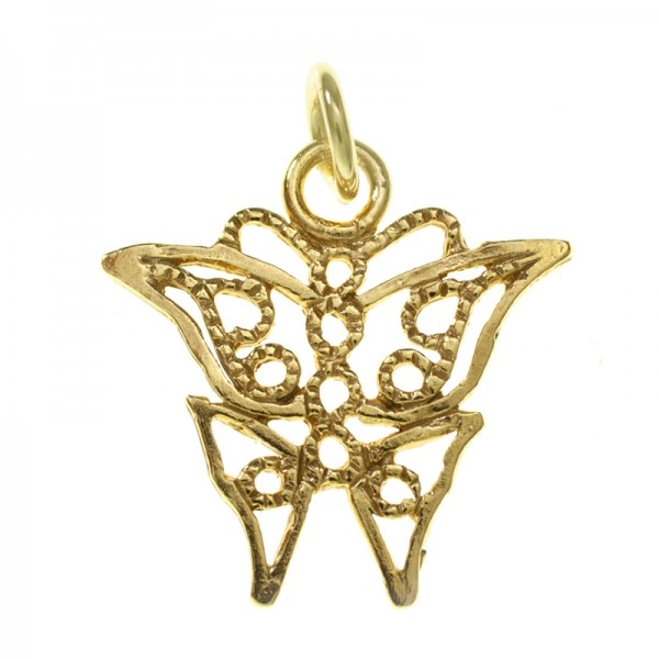 Colgante mariposa dorado