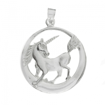Colgante unicornio Plata de Ley