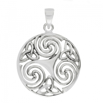 Colgante celta trisquel con triquetas