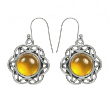 Pendientes flor balinesa con piedra