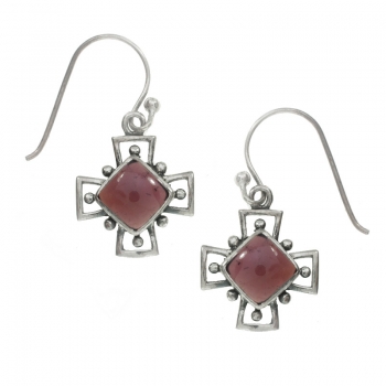 Pendientes cruz con rombo