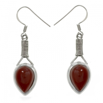 Pendientes étnicos cornalina