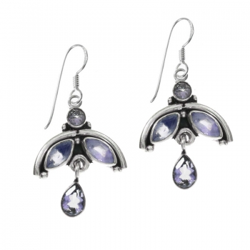 Pendientes Vintage morados Pata de Ley