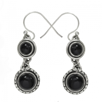 Pendientes largos dos piedras