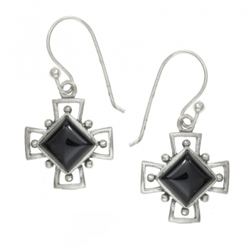 Pendientes cruz con rombo 2