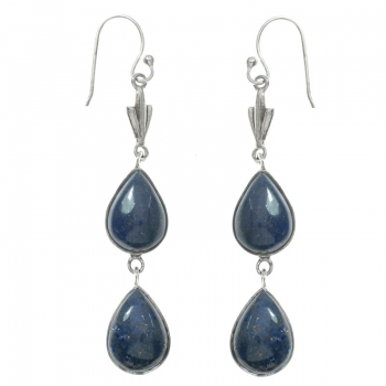 Pendientes doble gota lapislázuli