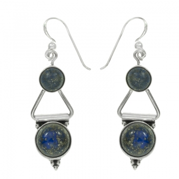 Pendientes doble lapislázuli