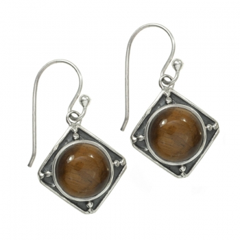 Pendiente rombo piedra natural