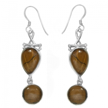 Pendientes ojo de tigre