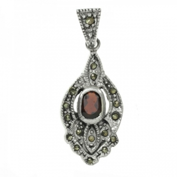 Colgante vintage granate