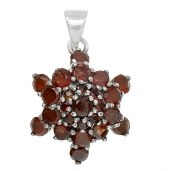 Colgante de granates Plata de Ley