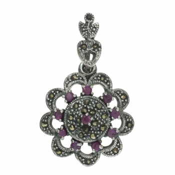 Colgante vintage gran flor 2