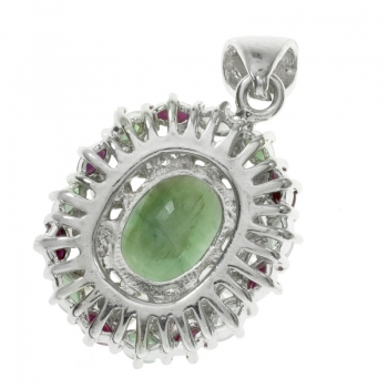 Colgante gran esmeralda oval 2