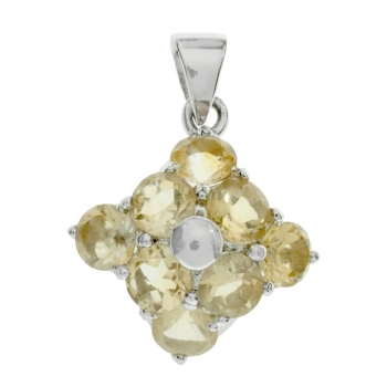 Colgante rombo de piedras preciosas