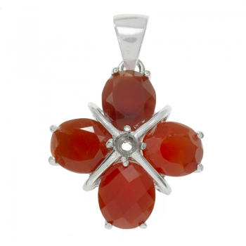 Colgante retro flor de coralina