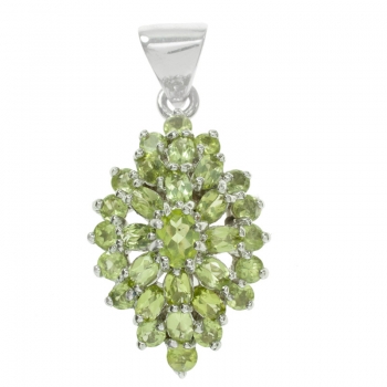 Colgante flor de piedras preciosas