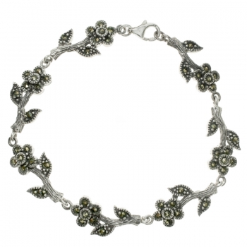 Pulsera flores con marquesitas