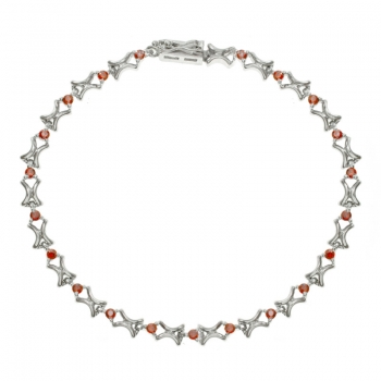Pulsera eslabón tulipán Plata de Ley