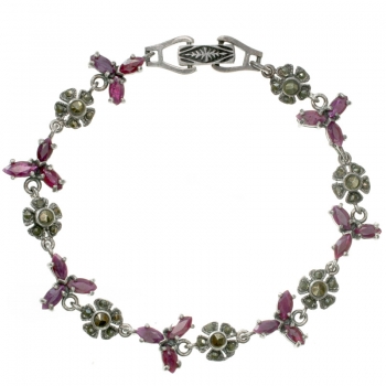 Pulsera vintage con rubíes