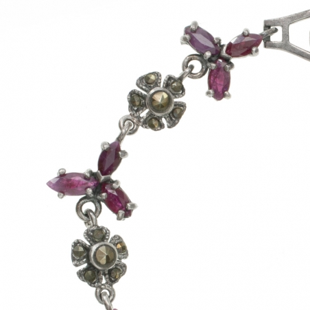 Pulsera vintage con rubíes