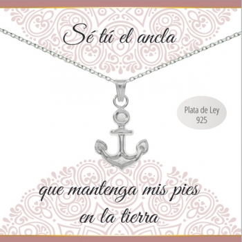 Colgante ancla con mensaje