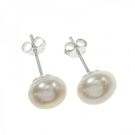 Pendientes perla cultivada Plata de Ley