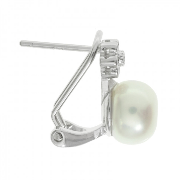 Pendientes flor y perla