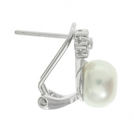 Pendientes flor y perla