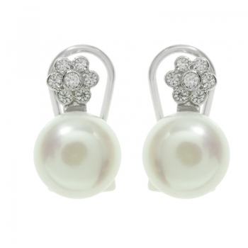 Pendientes flor y perla
