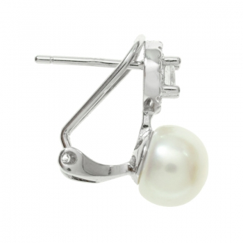 Pendientes perla con circonitas 2