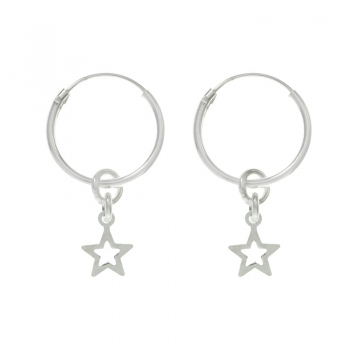 Aros con estrella Plata de Ley
