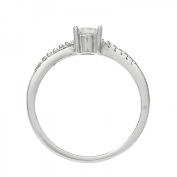 Anillo solitario Plata de Ley